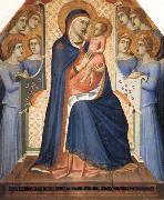 Pietro Lorenzetti Madonna and Child Enthroned with Eight Angels USA oil painting artist